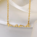 Simple Fashion Non Tarnish Mothers Day Gifts Stainless Steel Jewelry Gold Plated Mom Letter Pendant Mama Necklace