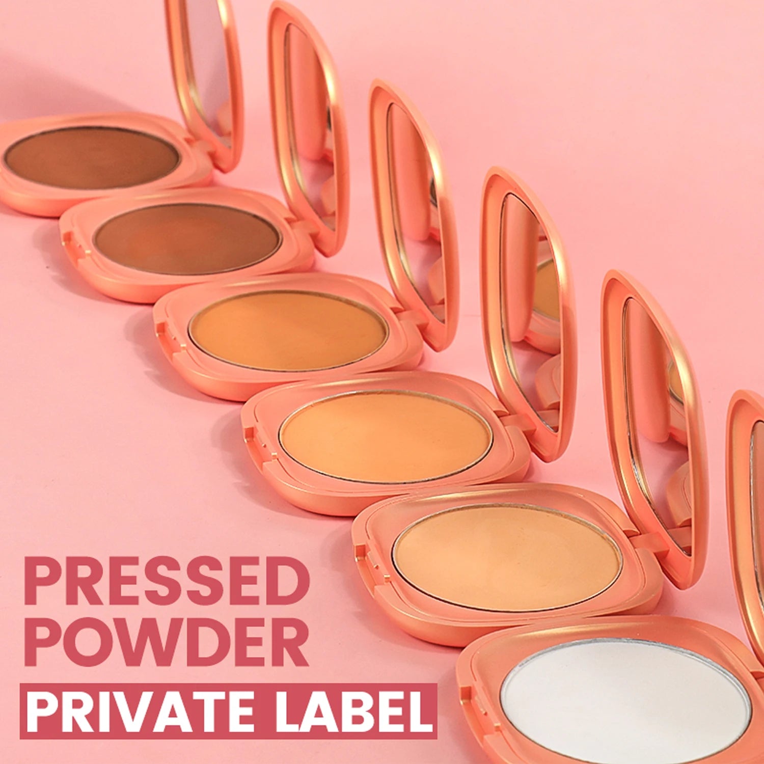 Face Pressed Powder Makeup Private Label Vegan Oil Control 6 Shades for All Skin Compact Powder All Day Wear