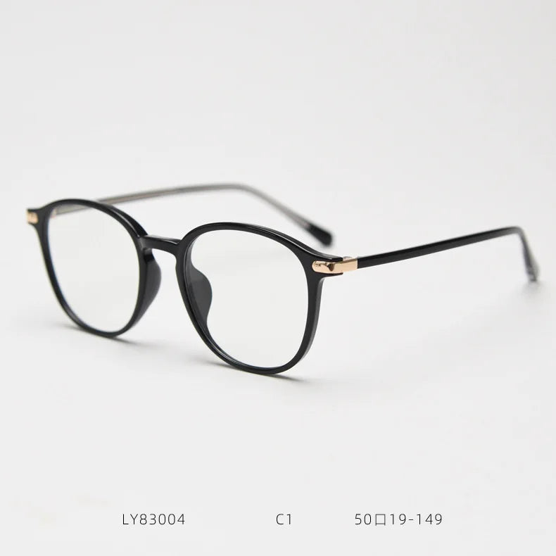 Korean Version of TR90 Net Red Round Flat Glasses Female Student Myopia Glasses Frame Trendy Male Literary Glasses Frame