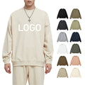 400GSM Men's 100% Cotton Blank French Terry Luxury Quality Heavyweight Oversized Custom Print Logo Men's Pullover Sweatshirts