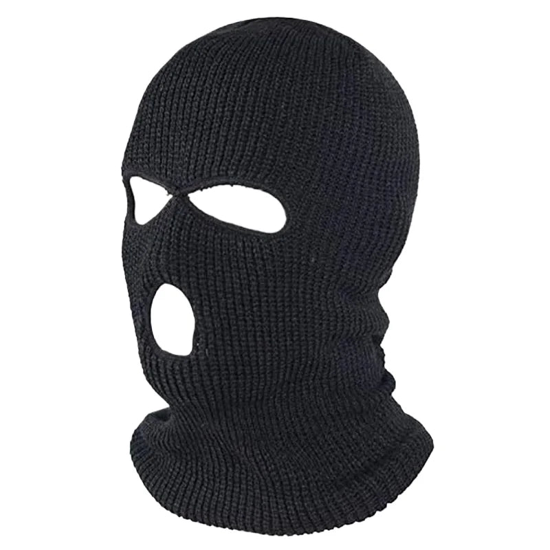 Wholesale Stock Acrylic Winter Balaclava Mask Hat Hip Hop 3 Holes Windproof Ski Sports Beach