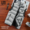 Liu Ming Custom Logo Wholesale 2024 Fashion Sleeveless Men Vest Jacket Warm Cotton Padded Plus Size Clothing Waistcoat