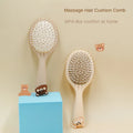 New Popular Cartoon Bear Students Ins Style Home Cute Milk Curry Color Smooth Hair Air Bag Massage Comb