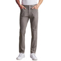 Men's Solid Color Golf Pants Snap Button Closure Interior Waistband Pants With Five Pockets