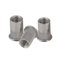 M6 M8 Stainless Steel Flat Countersunk Head Open Striped Kunrled Rivet Nuts