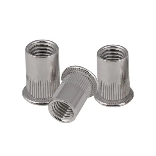 M6 M8 Stainless Steel Flat Countersunk Head Open Striped Kunrled Rivet Nuts