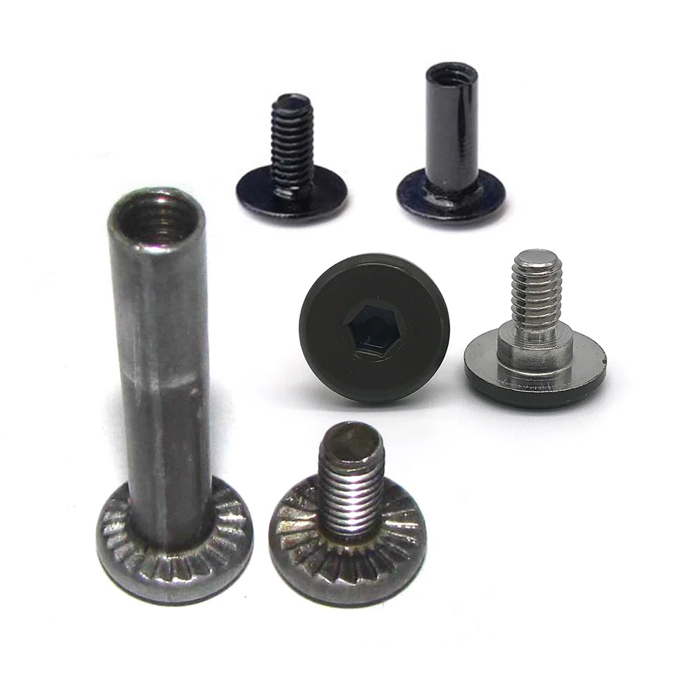 Black 8-32 Machine Screw Truss Head Binding Post Slotted Male Female Screw Chinago Screws