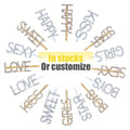 INS Hot Sale CHENGHE Hair Accessories Crystals Letter Rhinestone Hair Clips Bobby Pin Custom Word Hair Pins for Girls