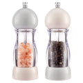 Modern 6-Inch Adjustable Coarseness Ceramic Grinding Salt Pepper Grinder Set Home Kitchen Barbecue Party Pepper Mill Glass