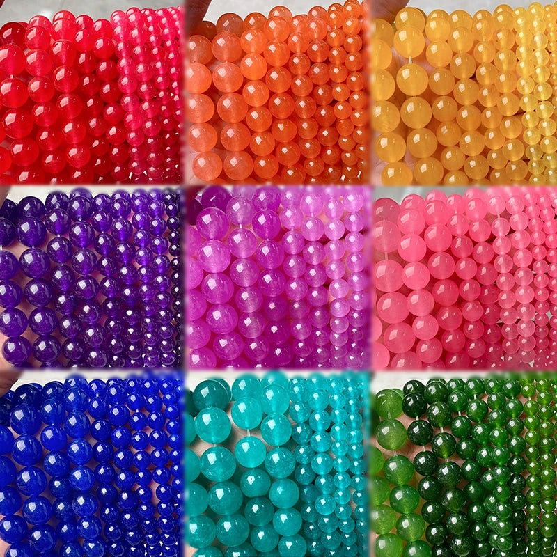 6mm 8mm 10mm Natural Stone Beads Bracelet Loose Gemstone Stone Round Beads for Jewelry Making