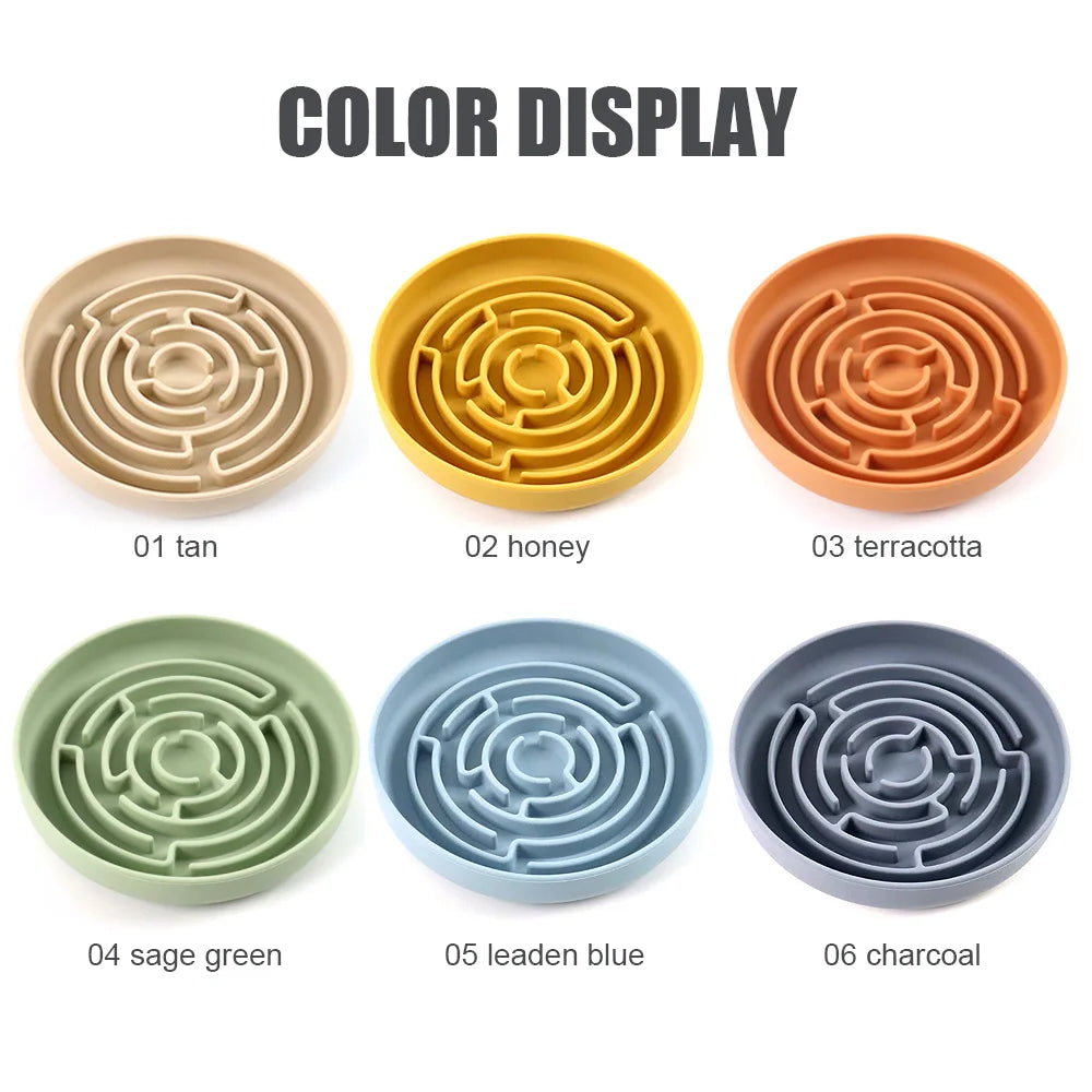 Wholesale Custom Matted Elevated Non Slip Ceramic Pet Bowl  Portable Travel Pet Water Feeding Bowl Foldable Collapsible Silicone