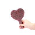 OEM Handheld Bling Diamond Rhinestone Lash Makeup Mirror Heart Shape Crystal Beauty Tool
