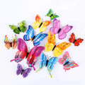 12 Pcs/Pack Double Layer 3D PVC Butterfly Butterflies Decoration Wall Sticker Set for Wedding Holiday Christmas Party Decor