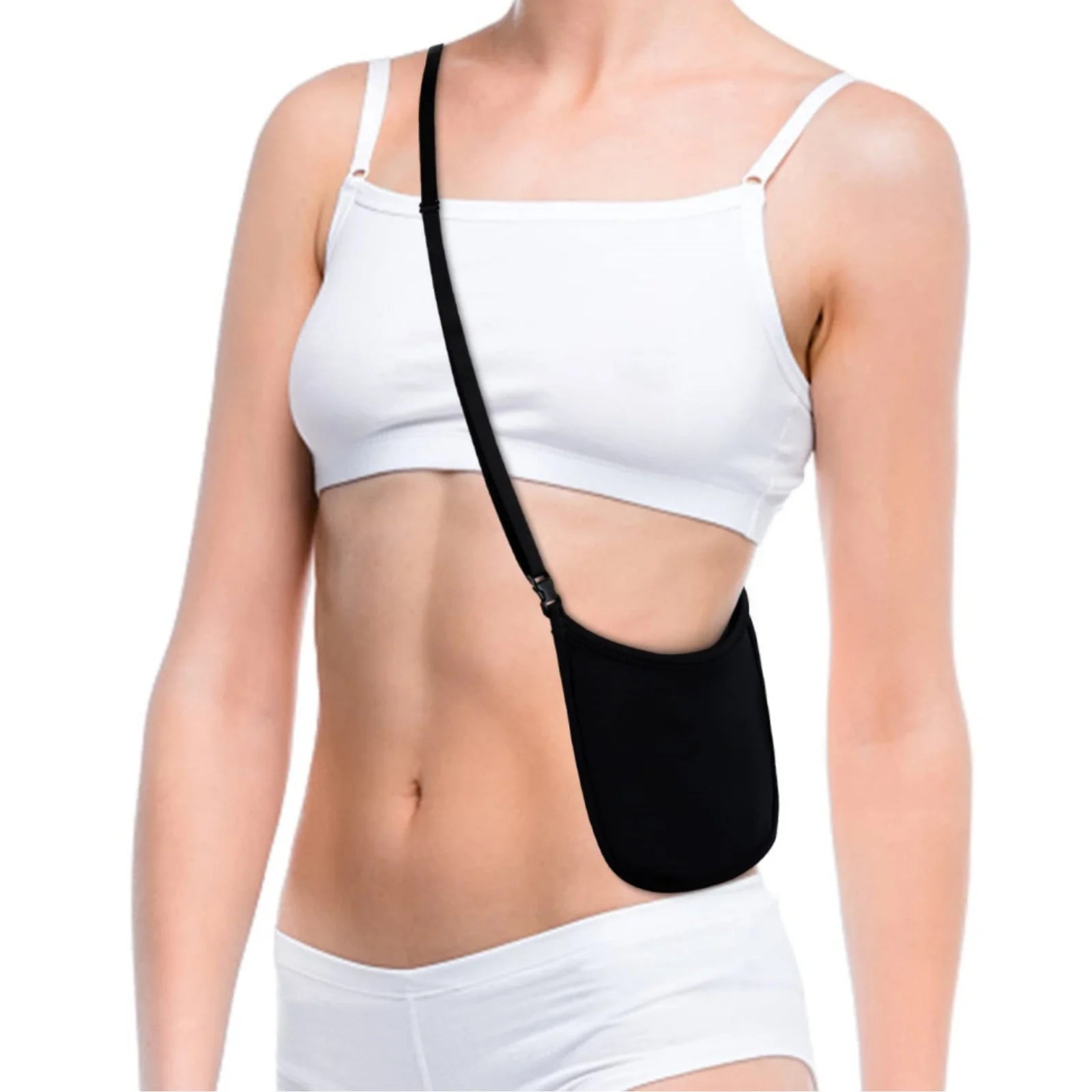 Travel Pouch Under Clothes Undergarment Crossbody Secret Body Pouch for Passport RFID Hidden Money Wallet