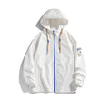 Men's Lightweight Casual Sport Jacket with Hood Quick Dry for Tennis Jogging Stand Collar Zipper Closure for Outdoor Activities
