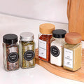 Wholesale 4oz 120ml Spice Glass Jar Food Storage Jar with Metal Bamboo Lids Custom Label