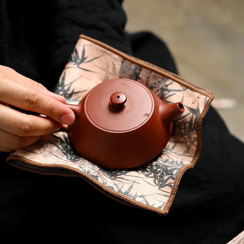 Chinese Tea Set Craft Kitchen Accessories Matcha Green Tea Powder Whisk Mat Teaware Japanese Ceremony Bamboo Chasen Tea Towel