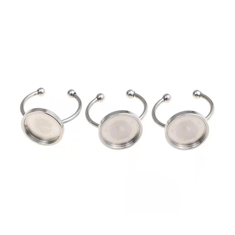 Best-Selling DIY Handmade Stainless Steel Ring Findings Wholesale Jewelry Components for Making Accessories