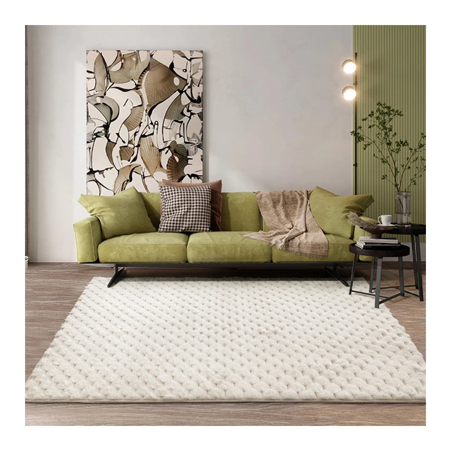 Eco-friendly Fluffy Rugs Modern Style Nordic Rug Living Room Carpet Cut Rabbit Fur Rugs