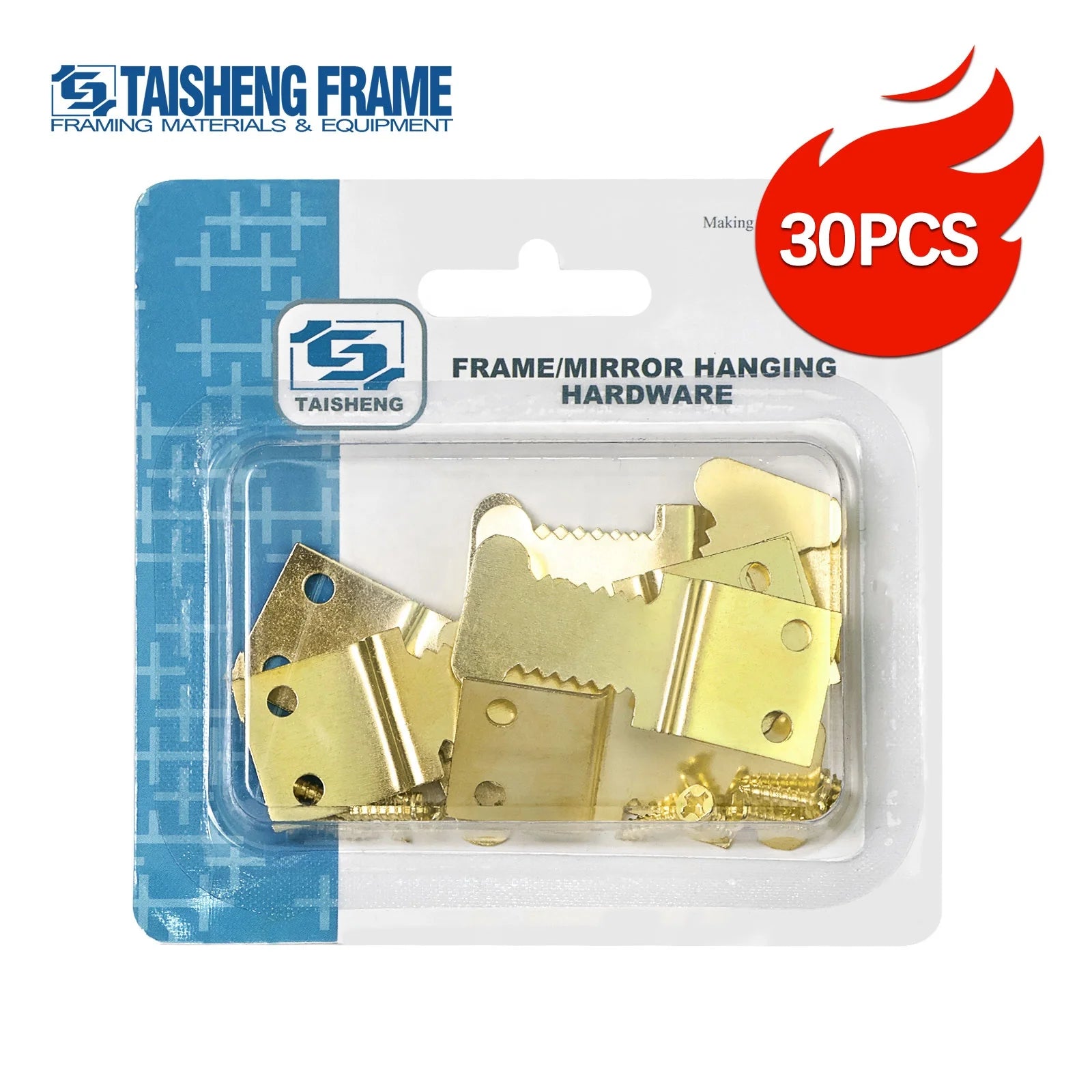 30PCS TS-K306 Hook Set Heavy Duty Picture Frame Hanger Sawtooth Hook
