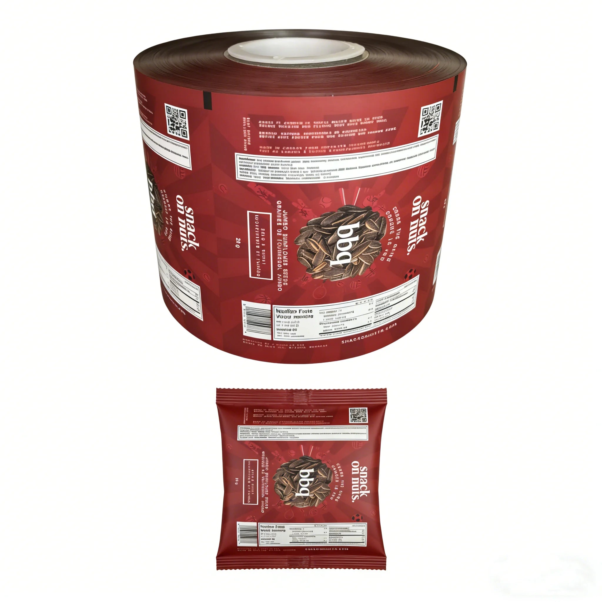 Custom Printing Laminated Packaging Film Roll Stock Food Grade Plastic Film for Automatic Packing Machine