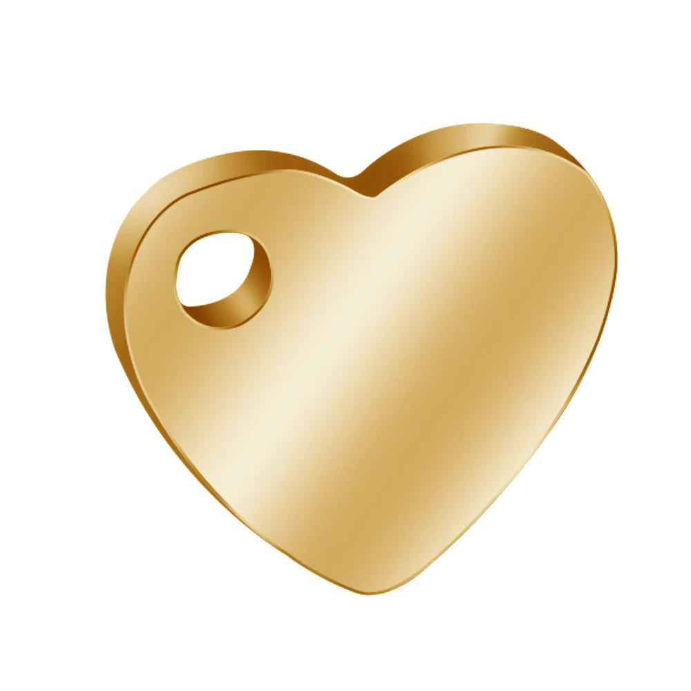 DIY Stainless Steel Mirror Polished Heart Charms and Pendants for Jewelry Making