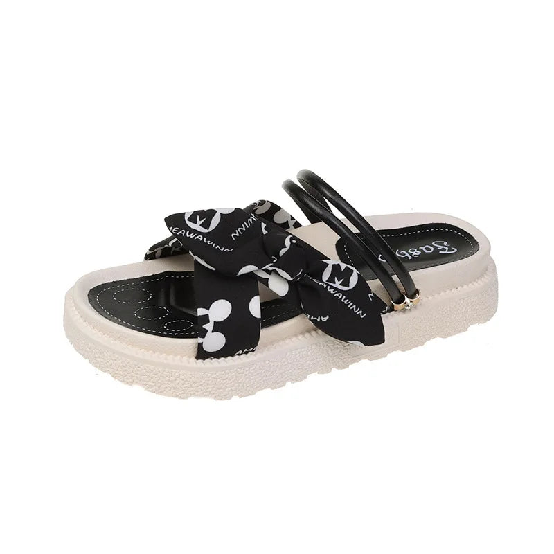 Thick-soled Beach Shoes Sandals Women's Summer New Casual Two-wear slippers with Skirt Students Work Street Dress