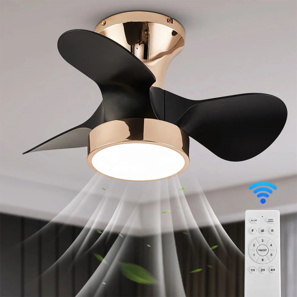 Smart Nordic Ceiling Fan With Led Light  Living Room  Dining Room Inverter Fan Light
