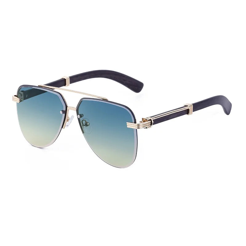 LM-7556 Vintage Gradient Wholesale Designer Sunglasses Factory Hot Selling Cut Edge Driving Rimless Sun Glasses for Women Men