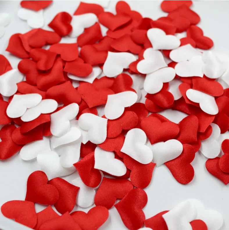 2cm Size 100pcs Wedding Decoration Sponge Slik Sprinkle Flowers Heart-shaped Hand Tossed Flowers