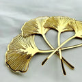 Ychon Hot Selling Golden Ginkgo Leaf Cake Decoration Acrylic Birthday Cake Toppers Cake Decorating Supplies Wholesale