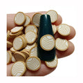 Big Sweet Concha Mexican Bread Round Polymer Clays Slices Sprinkles for DIY Crafts Slime Filler Supplies