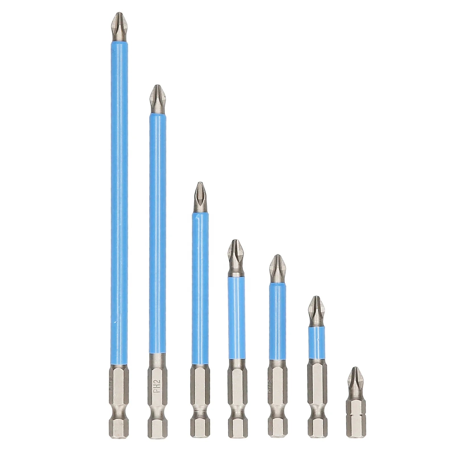 7pcs Power Electric Drill Bits Screwdriver Bits Anti-Slip Mag-netic PH2 Bits Set for Power Drills