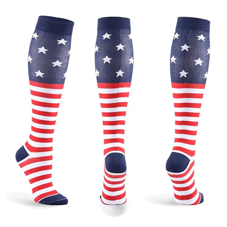 Compression Socks 20-30mmHg Knee High Cycling Athletic Socks for Men Women Winter Knitted Wool Leg Support OEM