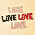 Wholesale Hot Fix Rhinestone LOVE Letter Shape Iron on Motifs Patches Applique for Hoodie Sweater Shirts
