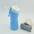 Wholesale Silicone Sports Collapsible Bottle 700ml Travel Outdoor Sport Gym Folding Water Bottle With Custom Logo