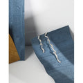 WMEF426 S925 Sterling Silver Female Earrings Simple Matching Irregular Lumpy Texture Gold Plated Trendy for Wedding