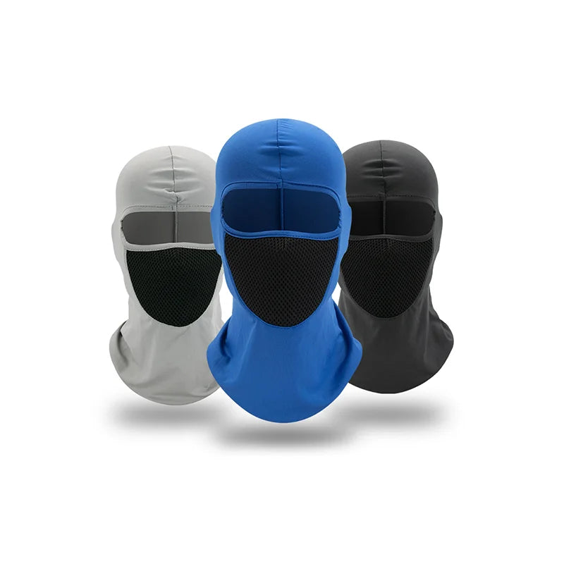 Outdoor Windproof Solid Color Balaclava Cycling Motorcycle Full  Face Spandex Ski Mask Mesh Balaclava for Men Women