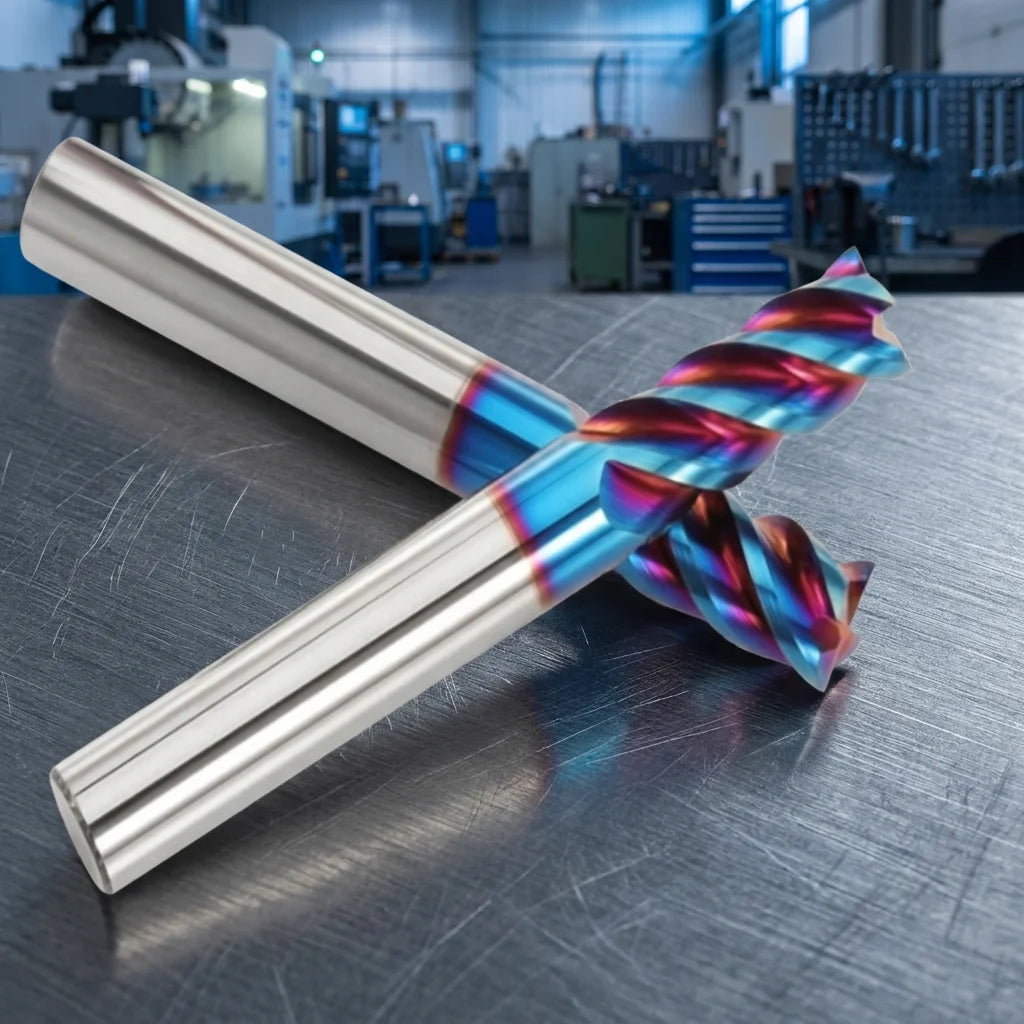 Industrial HRC65 Solid Carbide Square End Mill - Tungsten Steel 2/3/4-Flute CNC Milling Cutter - High Precision RoHS Tool