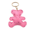 Clothing Backpack Pendant Spot Wholesale New Spotted Bear Leather Key Chain Cute Candy Color Car Key Clothing Pendant Hang Bag