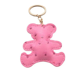 Clothing Backpack Pendant Spot Wholesale New Spotted Bear Leather Key Chain Cute Candy Color Car Key Clothing Pendant Hang Bag