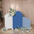 Round Aluminum Arched Frames with Covers 3PCS Dye Sublimation Printed CMYK Color Backdrop Wall Set for Event Party