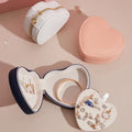 Wholesale Portable Heart Shape Custom Logo Gift Storage Organizer Jewellery Case Pu Leather Jewelry Box