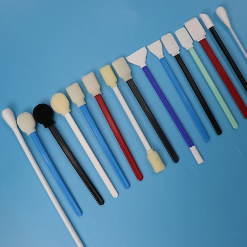 750 Lint Free Red Handle Pointed Sponge Stick Factory Clean Foam Swab for Cleanroom