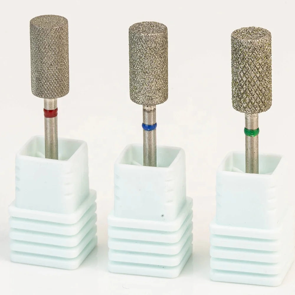 High Quality Professional Safety Pedicure Manicure Cross Cut Russian Big Barrel Efile Diamond Cuticle Drill Bits for Nails