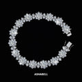 S925 Sterling Silver Full Diamond Main Stone Inlay Moissanite Sunflower Bracelet Passing Diamond Tester Moissanite Bracelet
