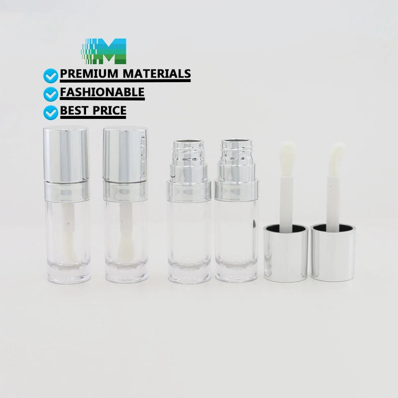 Sustainable Bamboo Cap Empty Mangueira De Plastico Plastic Lip Brush Tube Natural Matte Finish Lipstick Container