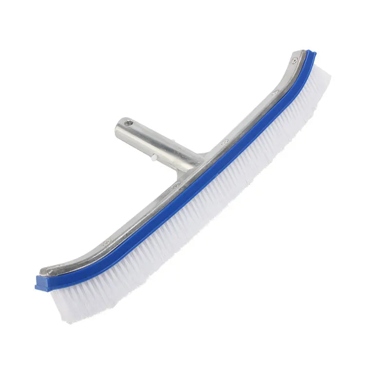 18 Inch Swimming Pool Wall Brush Aluminum Cleaning Accessories with Ergonomic Handle