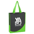 Ruthbag Stylish Kawaii Letter Pattern PP Non-Woven Raffia Tote Bag with Accent Trim Cute Shopping Bags