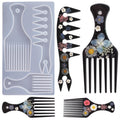 Creative Hand Comb Full Page Silicone Mold Mirror Resin Mold Crystal Epoxy African-style Comb Decoration
